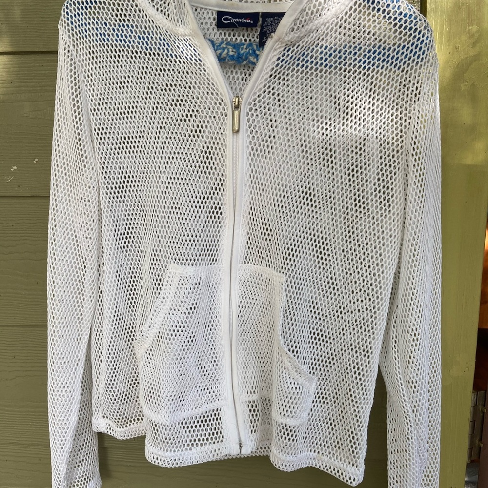 Vintage Catalina Mesh Hoodie Jacket Coverup M